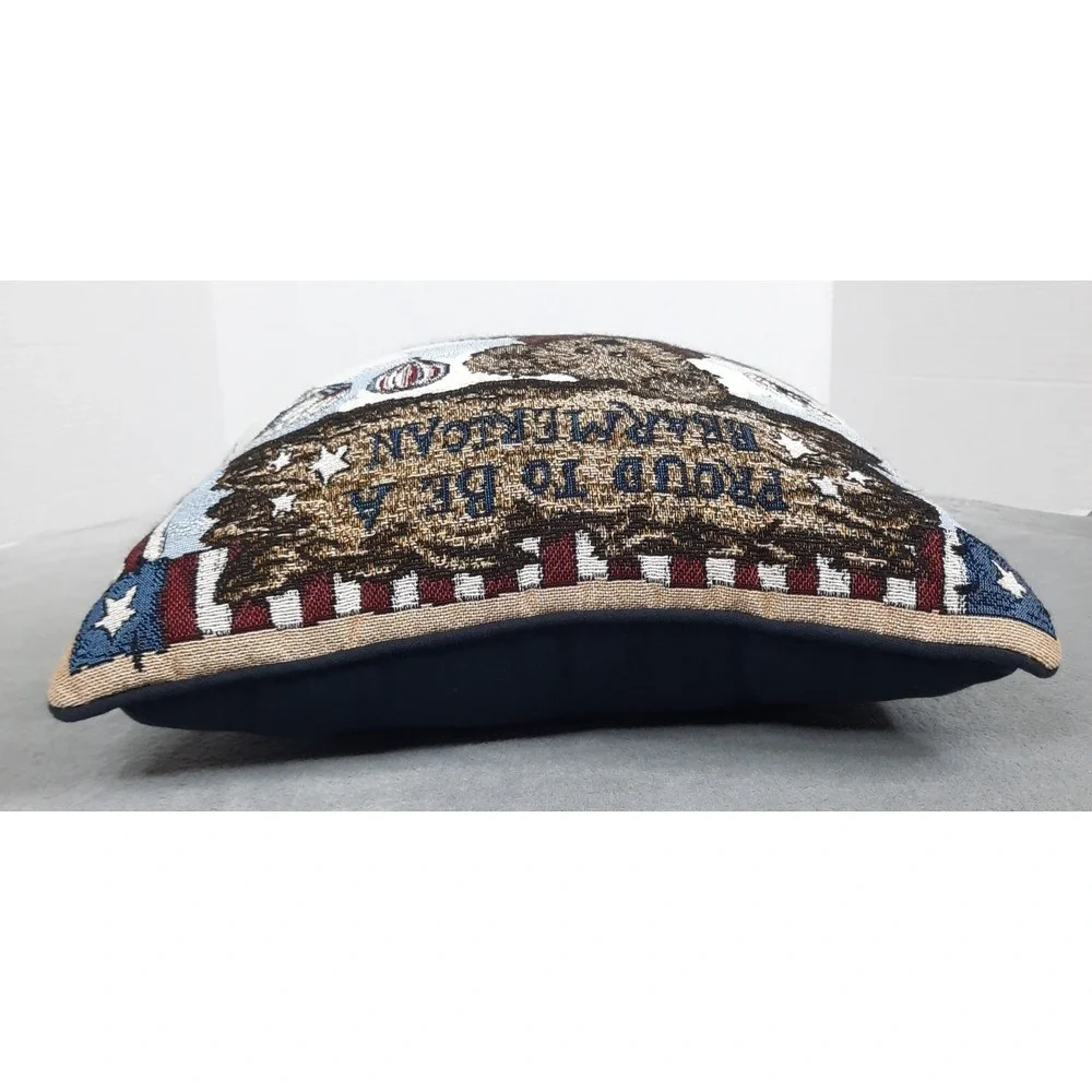 Boyds Bears Proud To Be A Bearmerican Patriotic Americana Tapestry Throw Pillow